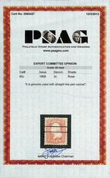 1867, 3¢ rose, Z. grill (Scott 85C), fresh and clean with strong ...