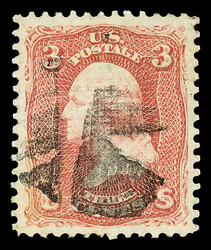 1867, 3¢ rose, E. grill (Scott 88), a gorgeous stamp, clearly ...