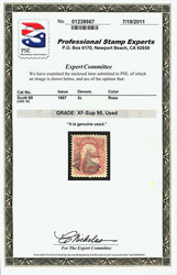 1867, 3¢ rose, E. grill (Scott 88), a gorgeous stamp, clearly ...