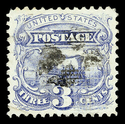 1869, 3¢ ultramarine (Scott 114), a beauty with cool color and clear ...