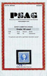 1869, 6¢ ultramarine (Scott 115), clean with bold color and ...