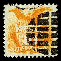 1869, 10¢ yellow (Scott 116), a captivating stamp with pristine, ...