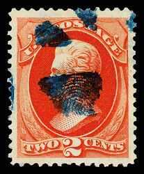 1875, 2¢ vermilion, C.B.N.C. printing (Scott 178), a stunning jumbo ...