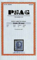 1875, 5¢ blue, C.B.N.C. printing (Scott 179), Post Office fresh with ...