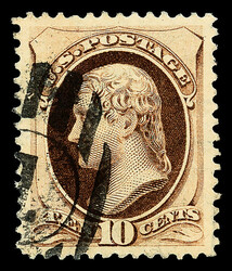 1879, 10¢ brown, A.B.N.C. printing, without secret mark (Scott 187), ...