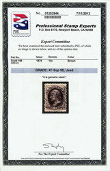 1879, 10¢ brown, A.B.N.C. printing, with secret mark (Scott 188), ...