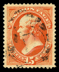 1879, 15¢ red orange, A.B.N.C. printing (Scott 189), a gorgeous ...