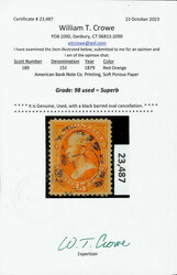 1879, 15¢ red orange, A.B.N.C. printing (Scott 189), a gorgeous ...