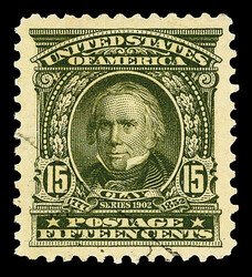 1903, 15¢ olive green (Scott 309), exquisitely choice example, with ...