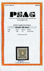 1903, 15¢ olive green (Scott 309), exquisitely choice example, with ...