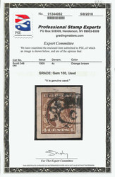 1909, 4¢ orange brown, D.L. watermark, imperf. (Scott 346), a simply ...