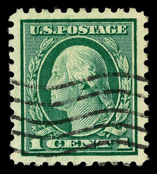 1916, 1¢ green, unwatermarked, perf. 10 (Scott 462), a beauty with ...