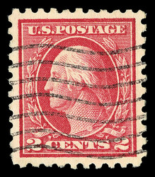 1916, 2¢ carmine, type I, unwatermarked, perf. 10 (Scott 463), sound ...