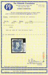 1863, 10¢ gray blue, "T-E-N" (Scott 9b), fresh and clean with rich ...