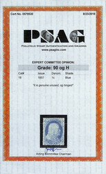 1861, 1¢ blue, type I (Scott 18), o.g., hinged, Post Office fresh ...