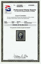 1857-60 (1875 Reprint), 12¢ greenish black (Scott 44), without gum ...