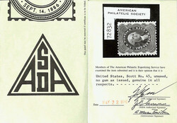 1857-60 (1875 Reprint), 24¢ blackish violet (Scott 45), without gum ...