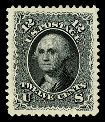 1861-66 (1875 Re-issue), 12¢ black (Scott 107), o.g., lightly hinged ...
