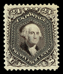 1861-66 (1875 Re-issue), 24¢ deep violet (Scott 109), o.g., lightly ...