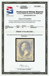 1879, 3¢ ultramarine, A.B.N.C. printing, trial color proof on stamp ...