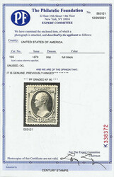 1879, 30¢ full black, A.B.N.C. printing (Scott 190), o.g., lightly ...