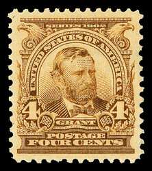 1903, 4¢ brown (Scott 303), o.g., never hinged, cleanly printed in ...