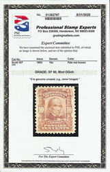 1903, 10¢ pale red brown (Scott 307), o.g., never hinged, select ...