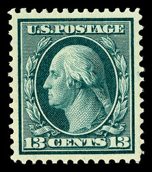 1909, 13¢ blue green, D.L. watermark (Scott 339), o.g., never hinged ...