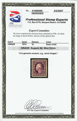 1914, 3¢ deep violet, type I, S.L. watermark, perf. 10 (Scott 426), ...