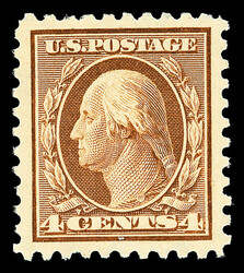 1914, 4¢ brown, S.L. watermark, perf. 10 (Scott 427), o.g., never ...