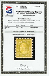 1914, 8¢ pale olive green, S.L. watermark, perf. 10 (Scott 431), o.g ...