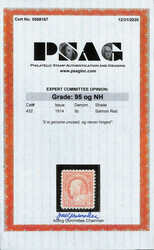 1914, 9¢ salmon red, S.L. watermark, perf. 10 (Scott 432), o.g., ...