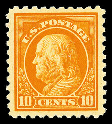 1914, 10¢ orange yellow, S.L. watermark, perf. 10 (Scott 433), o.g., ...