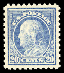1914, 20¢ ultramarine, S.L. watermark, perf. 10 (Scott 438), o.g., ...
