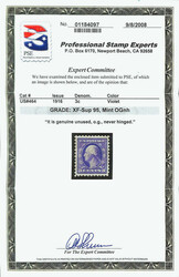 1916, 3¢ violet, type I, unwatermarked, perf. 10 (Scott 464), o.g., ...