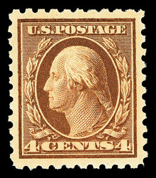 1916, 4¢ orange brown, unwatermarked, perf. 10 (Scott 465), o.g., ...