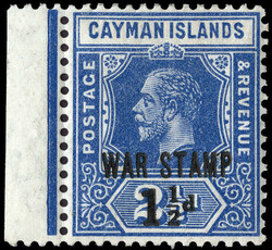 War Tax, 1919, 1½d on 2½d ultramarine (Scott MR3), a choice left ...