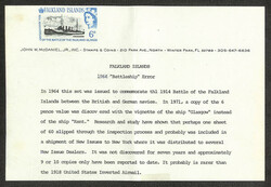 1964, 6d H.M.S. Glasgow error (Scott 151a), left margin single, the ...