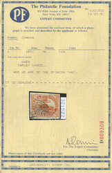 1851, Beaver, 3d red, on laid paper, imperforate (Scott 1), a ...