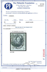 1851, Prince Albert, 6d slate violet, on laid paper, imperforate ...