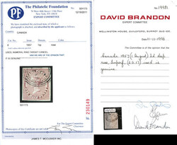 1857, Queen Victoria, ½d rose, imperforate (Scott 8), a pretty used ...