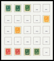 1912-25, King George V "Admiral", 1¢//$1 specialized collection ...