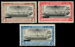 1926, 5m-50p King Fuad, "Port Fouad" overprints (Scott 121-124), o.g. ...