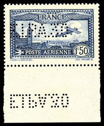 Airmail, 1930, Plane over Marseille, 1.50fr ultramarine, "E.I.P.A." ...