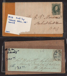 Balance of Stamped Covers, 25 covers comprising #1 (3, one with two ...