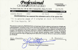 1861, 10¢, Paterson printing, dark blue (Scott 2b), two singles, one ...