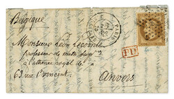 1870 (Sept. 23), Ballon Monté The "Neptune" (Scott BM1), folded ...