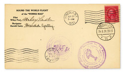 1931 (June 23), Round the World Flight by Wiley Post & Harold Gatty, ...