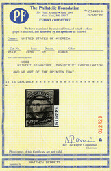 New York, N.Y., 1845, 5¢ black on bluish, without signature (Scott ...