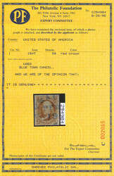 1847, 5¢ red brown (Scott 1), bright, four-margined example, sound ...